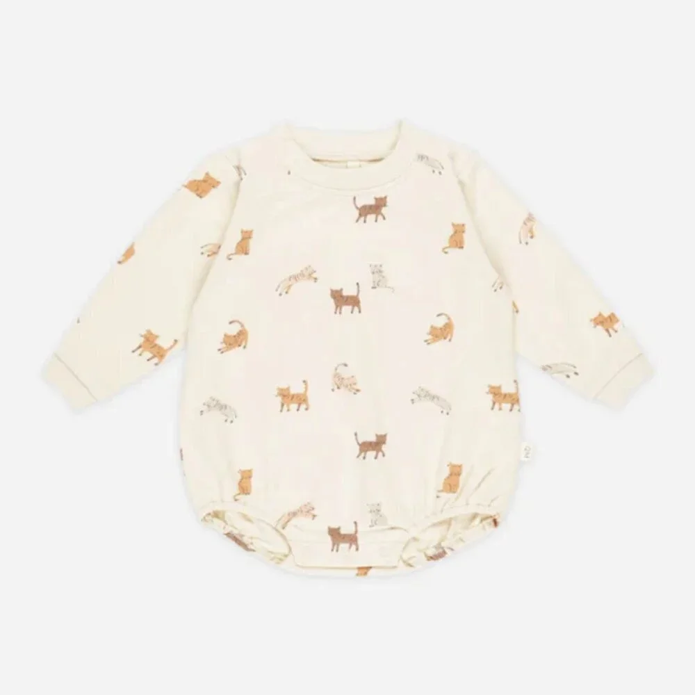 NWT - Quincy Mae ORGANIC Cats Romper​​​